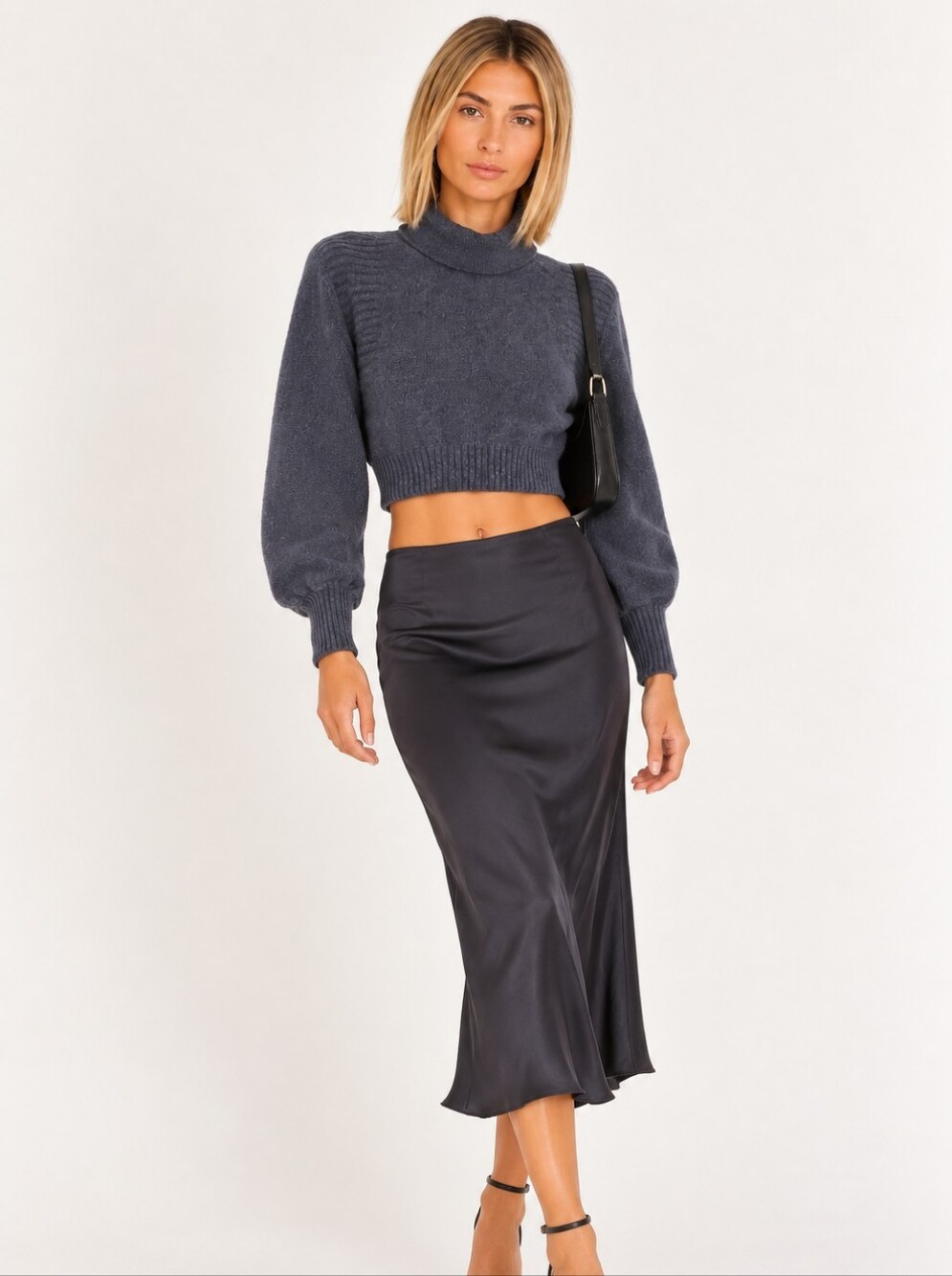 Robert Rodriguez cropped wool/yak turtleneck sweater size XS